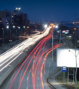 Bulgaria Night Black Burgas Traffic Landscape