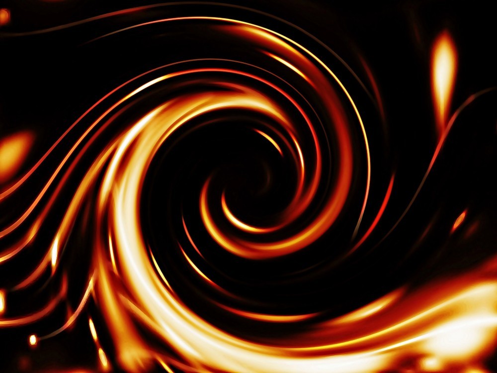 Fire Spiral Out of Focus