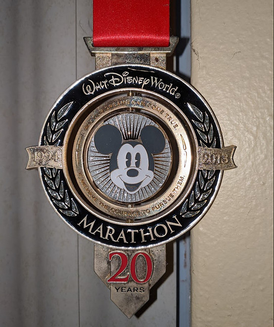 Disney marathon medal